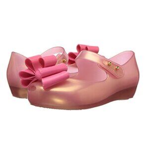 Mini Melissa Toddler Girl's Size 7 Ultragirl Sweet III Big Bow Jelly Shoes Pink